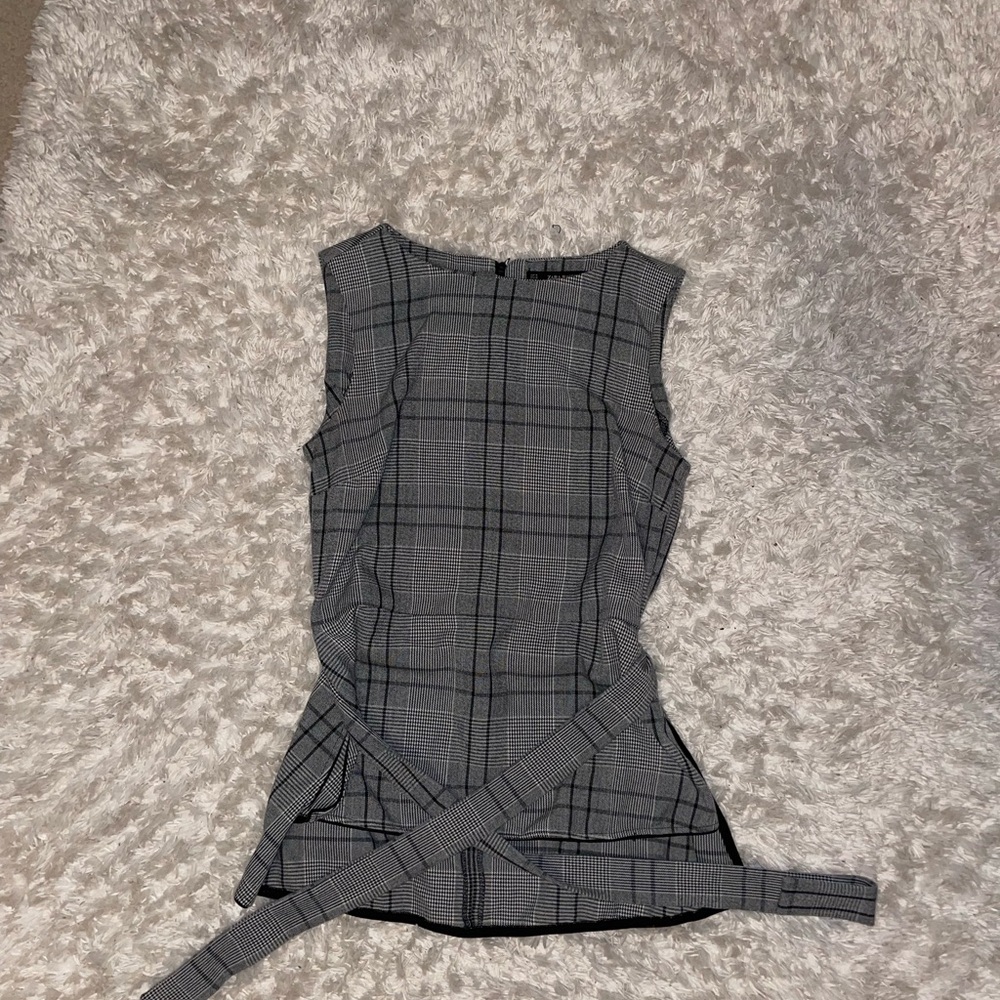 Zara gray plaid shirt